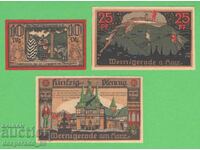 (¯`'•.¸NOTGELD (πόλη Wernigerode) 1920 UNC -2 τεμ. τραπεζογραμμάτια ¯)
