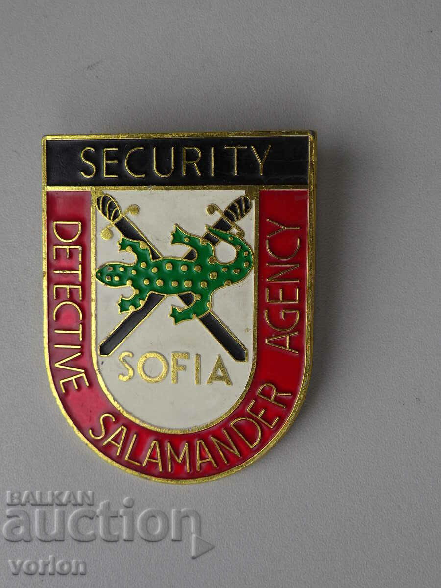 Big sign: Security - detective agency "Salamander" Sofia