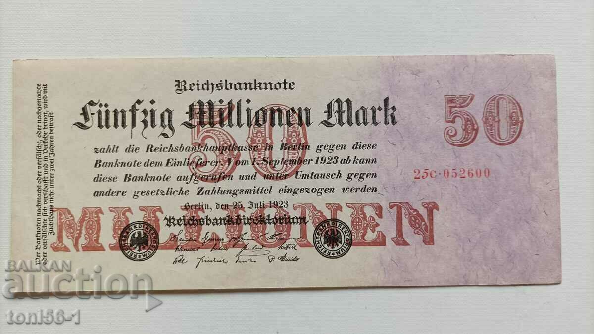 Γερμανία 50 εκατομμύρια μάρκα 25.07.1923 - βλέπε περιγραφή