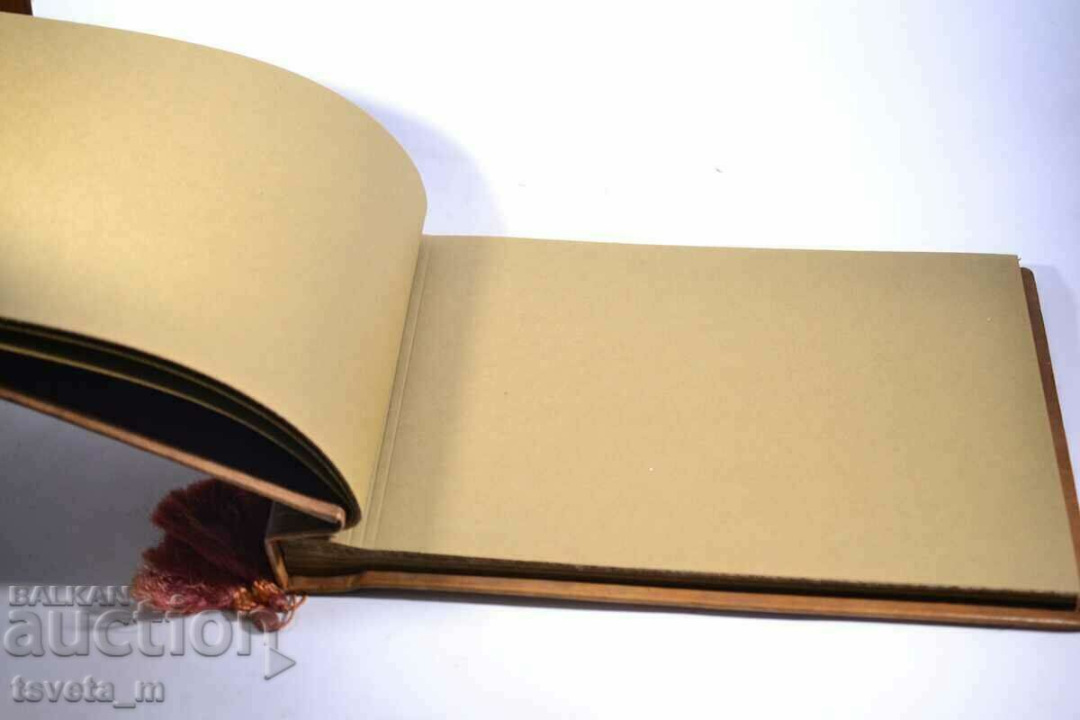 Large leather photo album with the face of G. Dimitrov, 1960. social - 7 Large leather photo album with the face of G. Dimitrov, 1960. social - 7