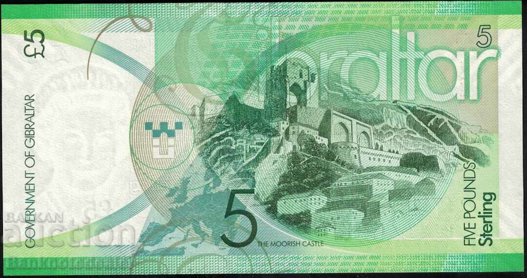 Gibraltar 5 Pounds 2011 Pick 35 Ref 3347 Unc with price 60.00 BGN | € 30.68