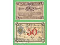 (¯`'•.¸NOTGELD (orașul Bad Wildungen) 1921 UNC -2 buc. bancnote