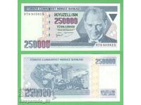 (¯`'•.¸ TURCIA 250.000 Lire 1970 (1998) UNC ¸.•'´¯)