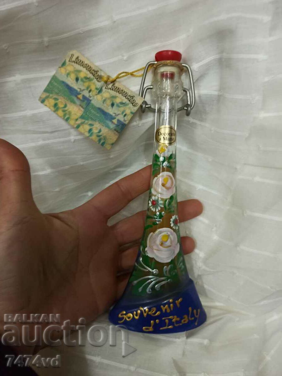 HAND PAINTED BOTTLE UNOPENED WITH LIMONCELLO!
