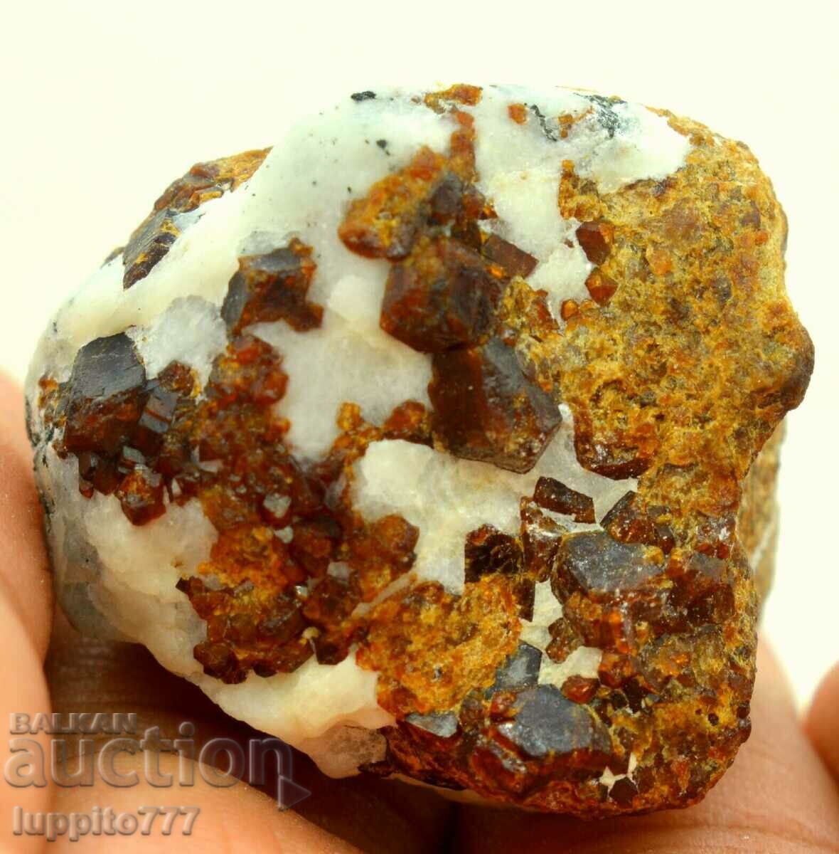 natural garnet rhodonite on matrix 127 carats with price 185.00 BGN | € 94.59