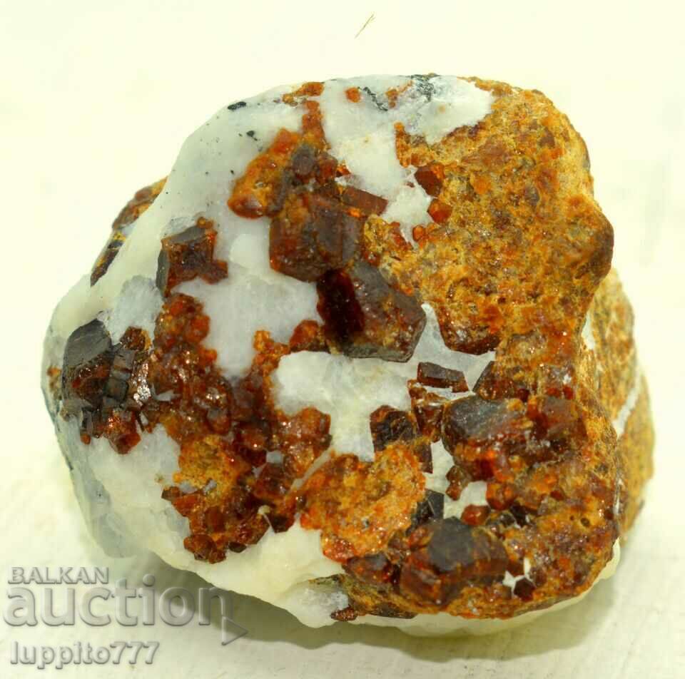 Auction  natural garnet rhodonite on matrix 127 carats