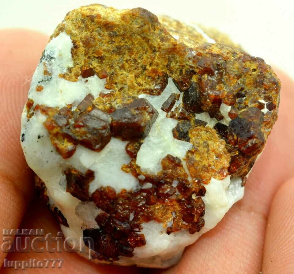 natural garnet rhodonite on matrix 127 carats - 5