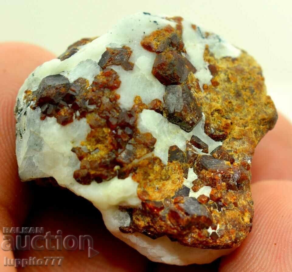 natural garnet rhodonite on matrix 127 carats - 6