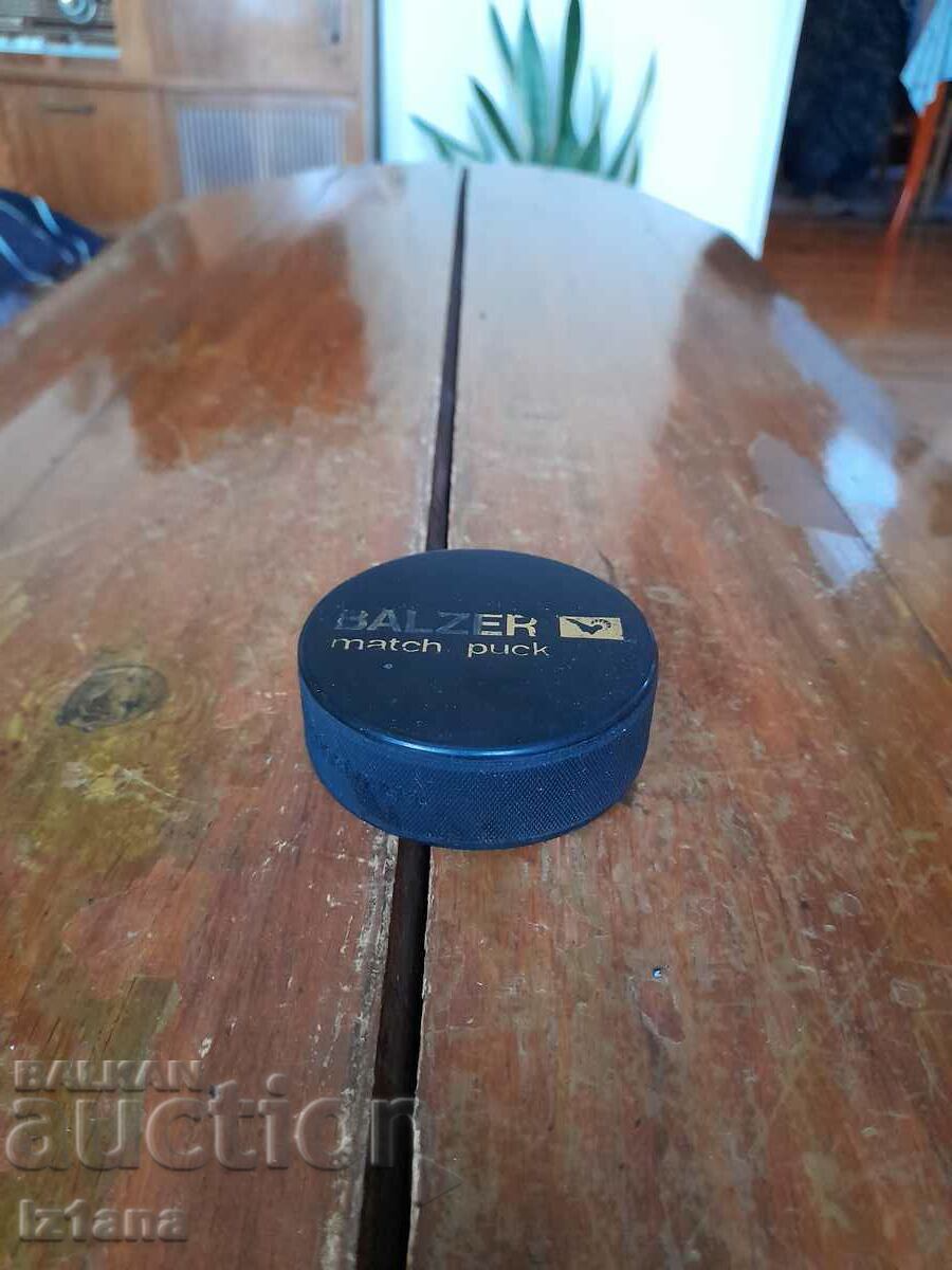 Old Balzer hockey puck