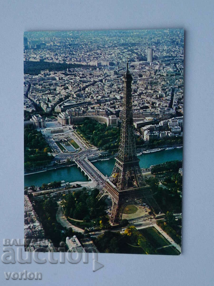 Map: Eiffel Tower, Paris, France.