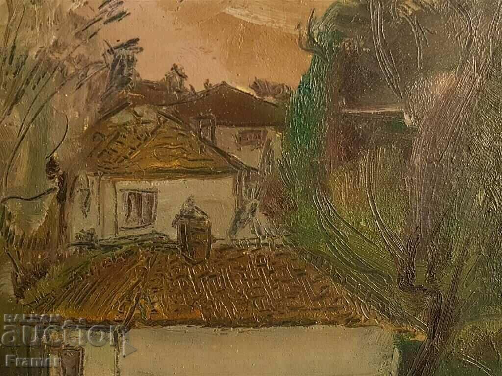 Delivery of Tsvetan Tsonev 1936 - 2004 The Old House 1982 with oil paints Delivery of Tsvetan Tsonev 1936 - 2004 The Old House 1982 with oil paints
