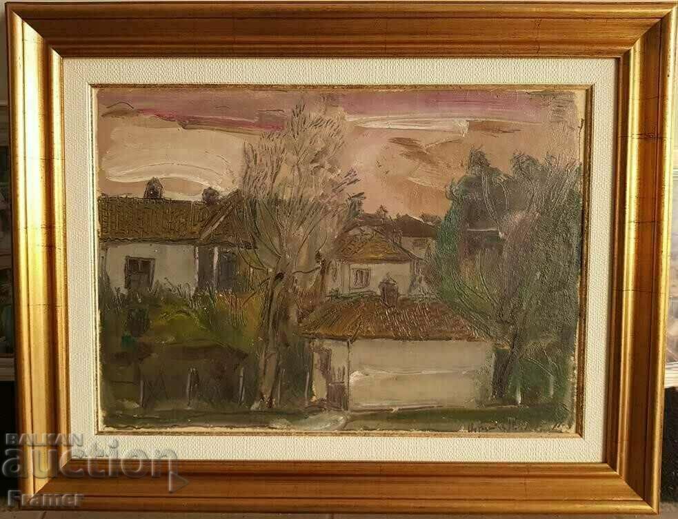 Tsvetan Tsonev 1936 - 2004 The Old House 1982 with oil paints Tsvetan Tsonev 1936 - 2004 The Old House 1982 with oil paints
