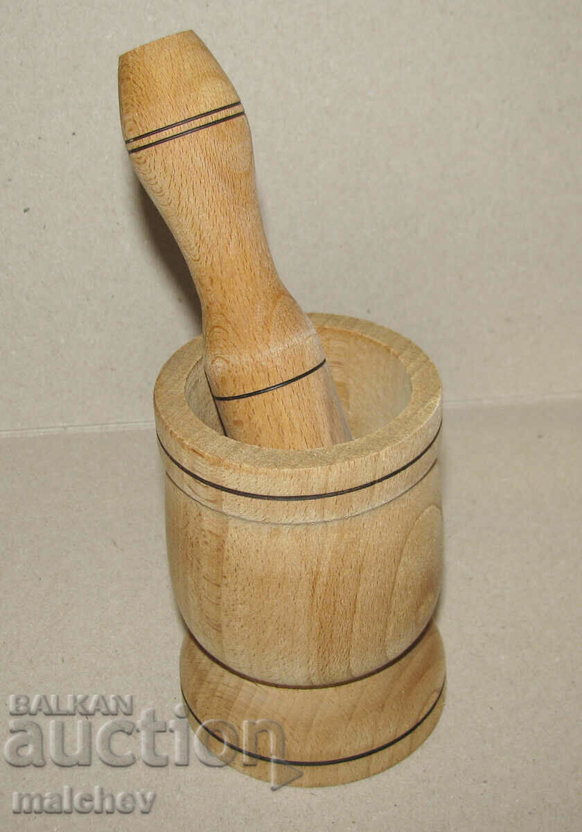 Wooden mortar 10 cm wooden mortar, completely preserved, clean