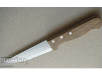 Kitchen knife 28 cm stainless rounded tip wooden handle