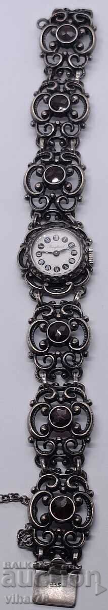 BERGLAND ladies silver watch with garnets with price 299.99 BGN | € 153.38 BERGLAND ladies silver watch with garnets with price 299.99 BGN | € 153.38