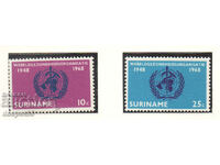 1968. Surinam. Cea de-a 20-a aniversare a W.H.O. (OMS).
