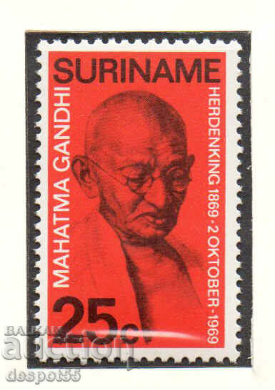 1969. Surinam. 100 de ani de la nașterea lui Mahatma Gandhi.