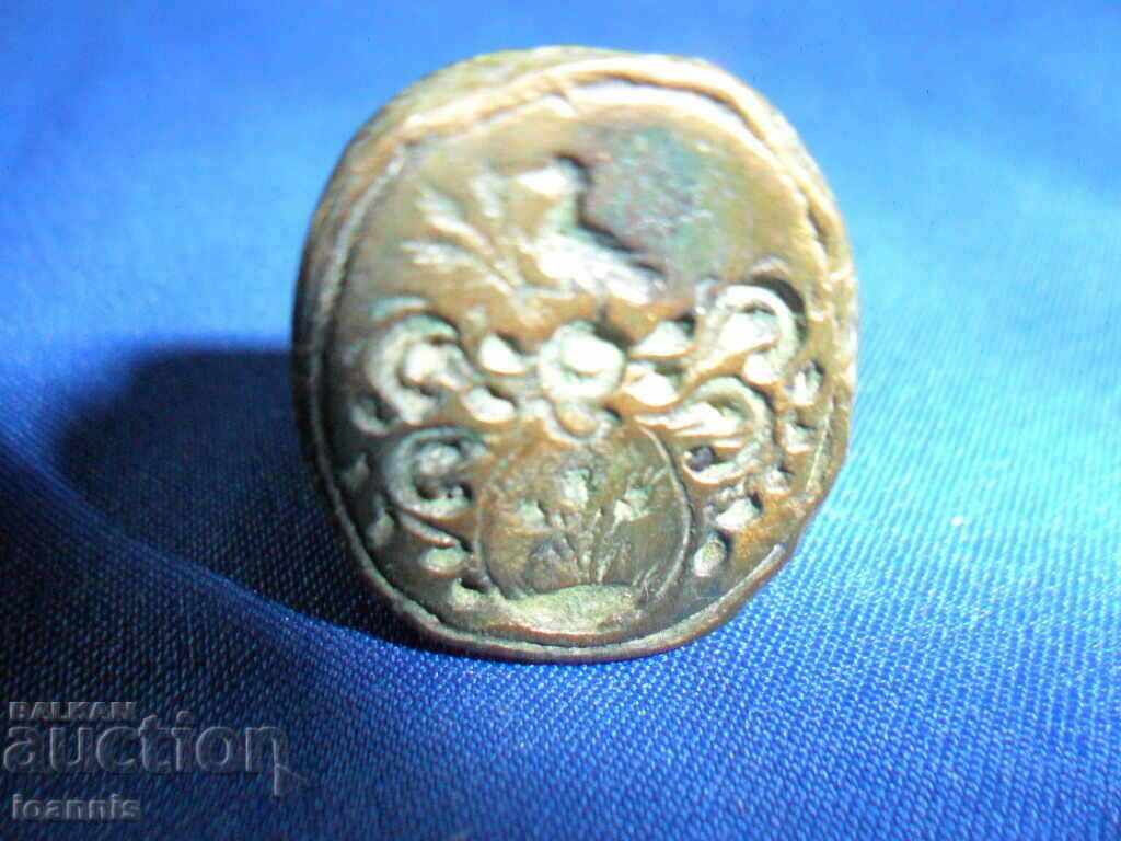 Very old bronze seal for red wax
