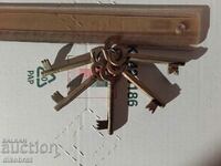 5 pieces of old keys from Soca for door locks