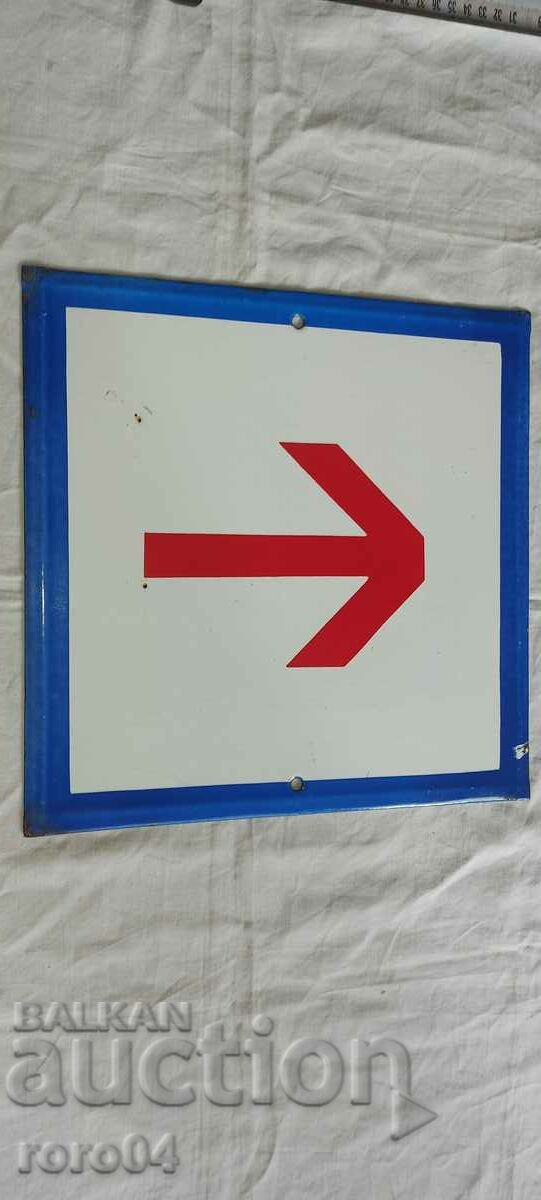 Delivery of OLD ENAMEL SIGN