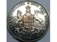 Württemberg 1 Thaler 1863 Germany Wilhelm I silver - rare