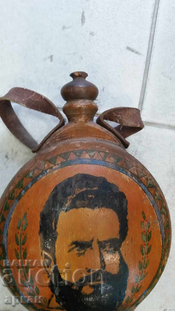 arc din lemn - Hristo Botev - pictat manual cu preț 200.00 BGN | € 102.26