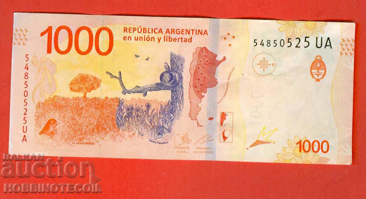 ARGENTINA ARGENTINA 1000 Peso emisiunea 2022 scrisoare UA