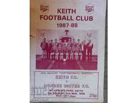 Program de fotbal - Keith - Dundee United