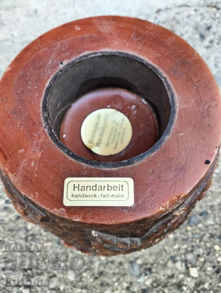 Auction  Handmade wax candle holder