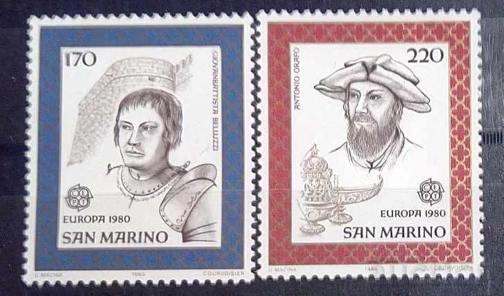 San Marino 1980 Europe CEPT Personalities MNH