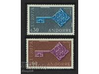 Andorra franceză 1968 Europa CEPT (**) curat, fără ștampilă