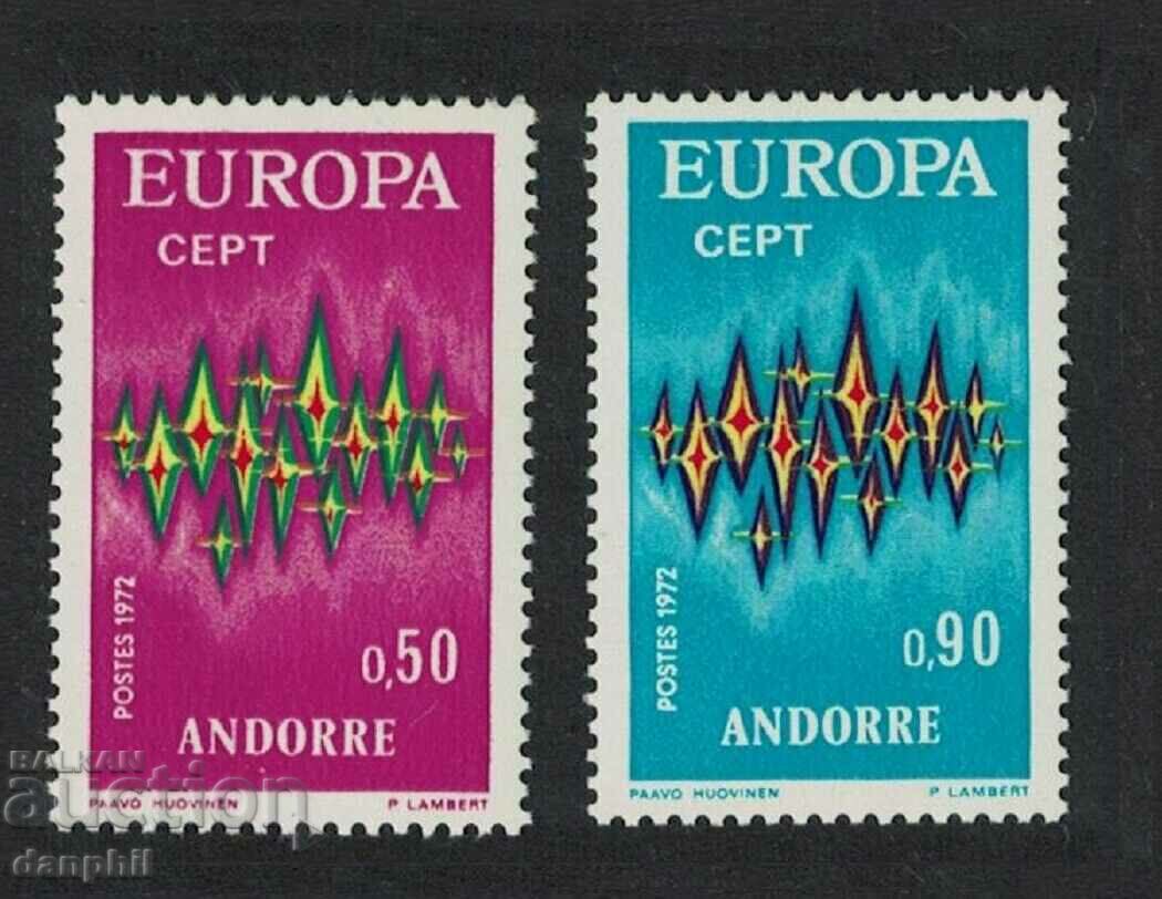 Френска Андора 1972 Eвропа CEПT (**) чиста, неклеймована