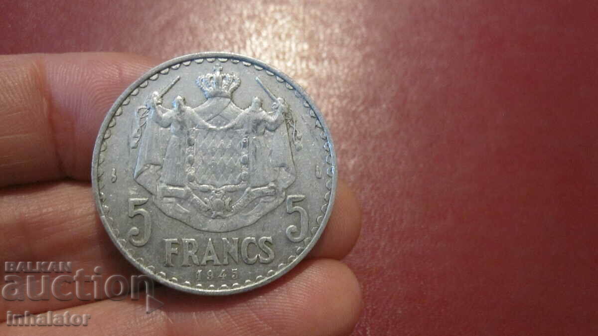 1945 год Монако 5 франка