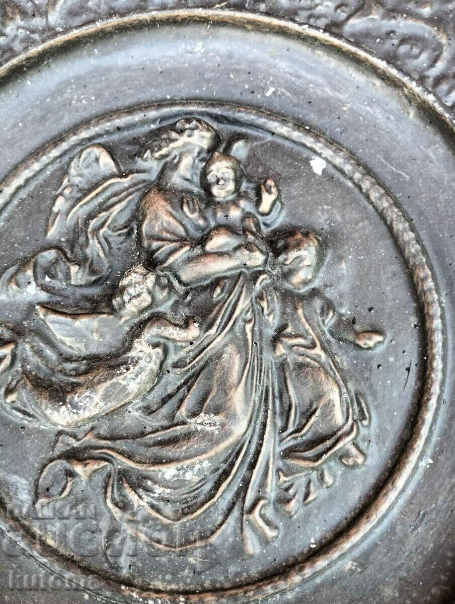 Auction German cast iron wall plate Auction German cast iron wall plate