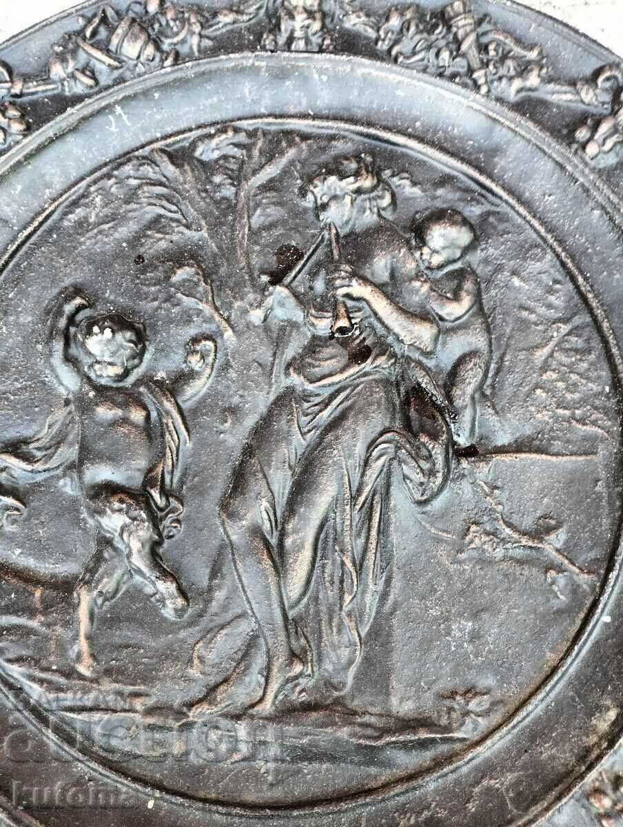 Auction German cast iron wall plate Auction German cast iron wall plate