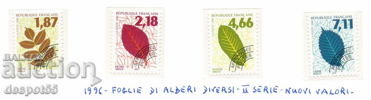 1996. Франция. Листа от различни дървета. 2-ра серия.