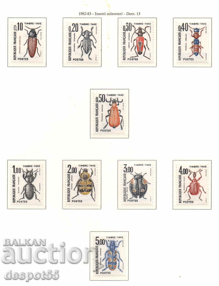 1982-83. France. Insects - Beetles.