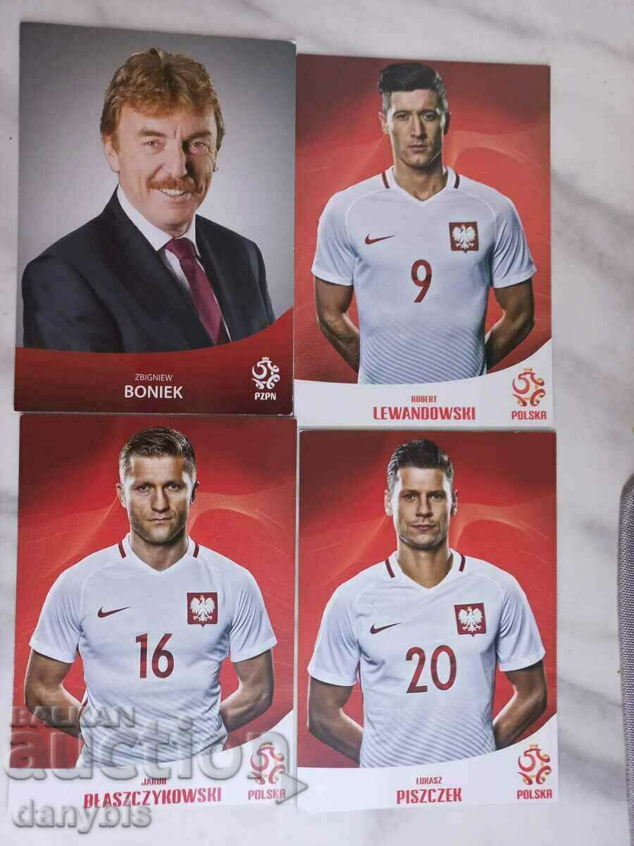 Cards of football players from Poland