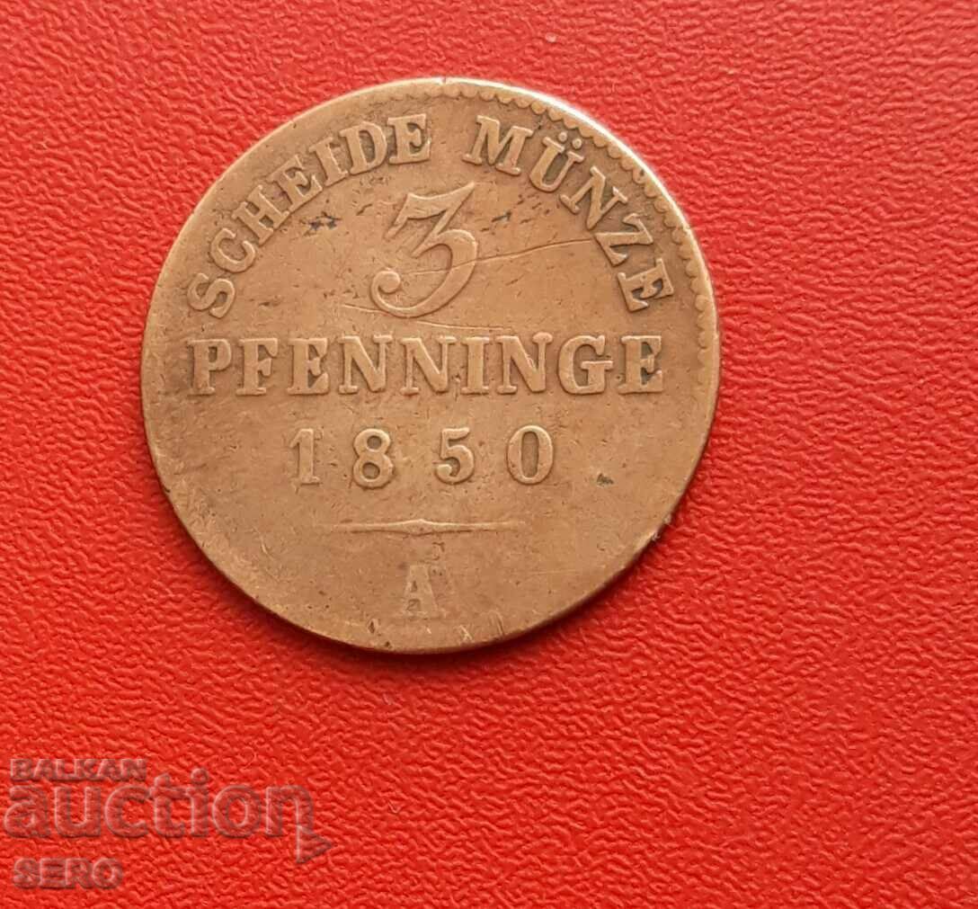 Γερμανία-Πρωσία-3 Pfennig 1850 Α-Βερολίνο