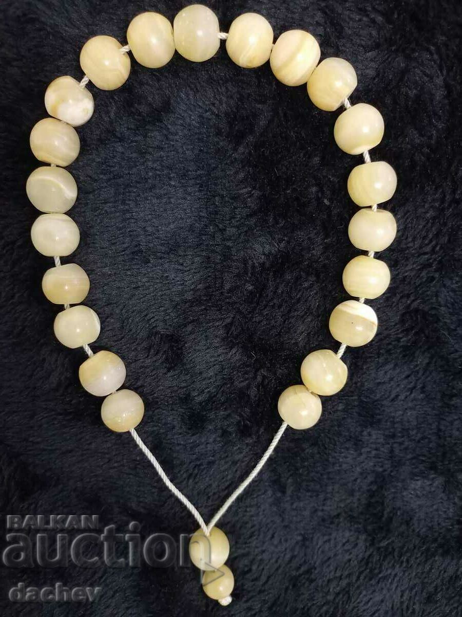 Auction  Old Authentic rosary made of mother-of-pearl beads 81.8g.