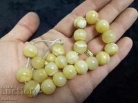 Old Authentic rosary made of mother-of-pearl beads 81.8g.