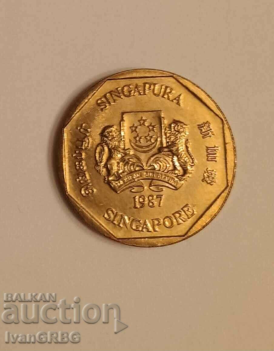 1 dolar Singapore 1987 Asia