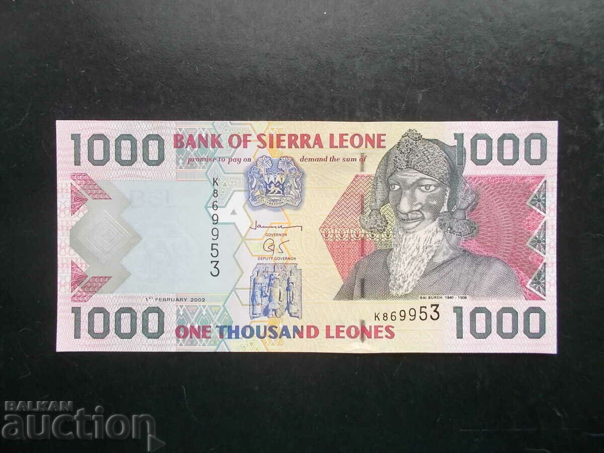 СИЕРА ЛЕОНЕ , 1000 леоне , 2002 , UNC