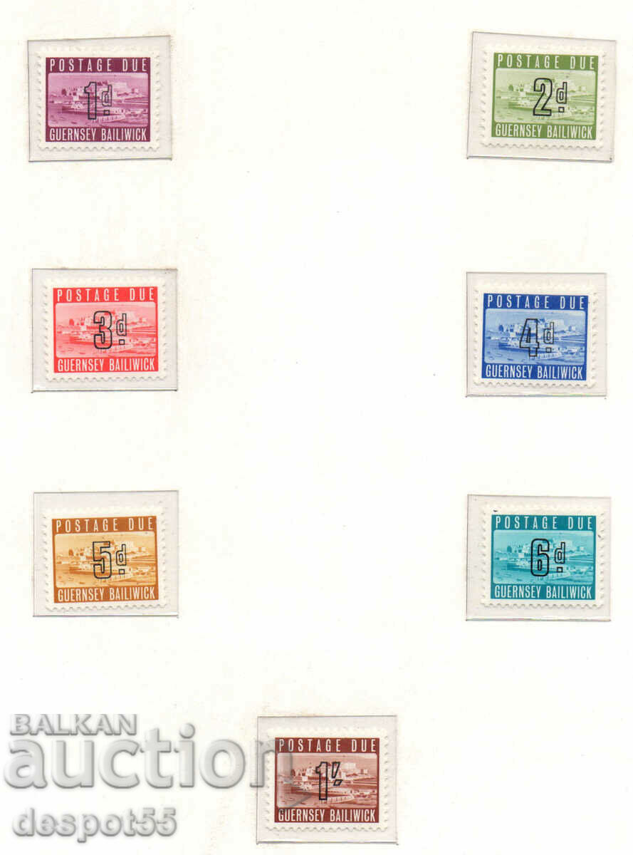 1969. Guernsey. Tax stamps. Values with black overprint.