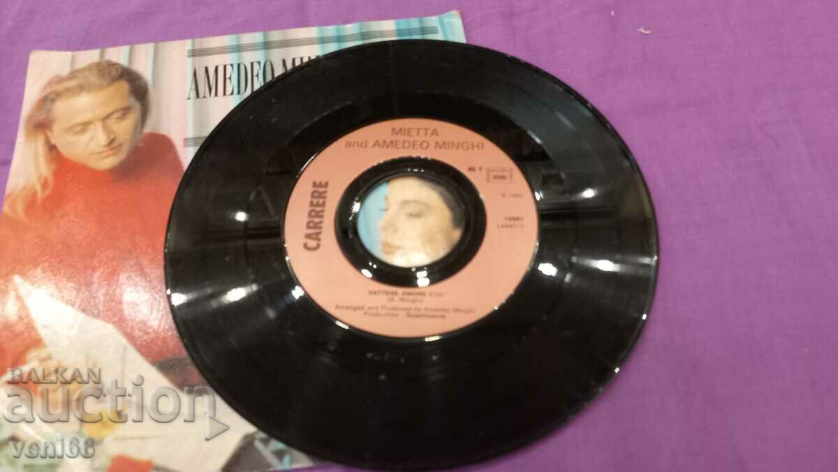 Gramophone record - small format Amedeo Minghi..Mietta with price 1.50 BGN | € 0.77 Gramophone record - small format Amedeo Minghi..Mietta with price 1.50 BGN | € 0.77