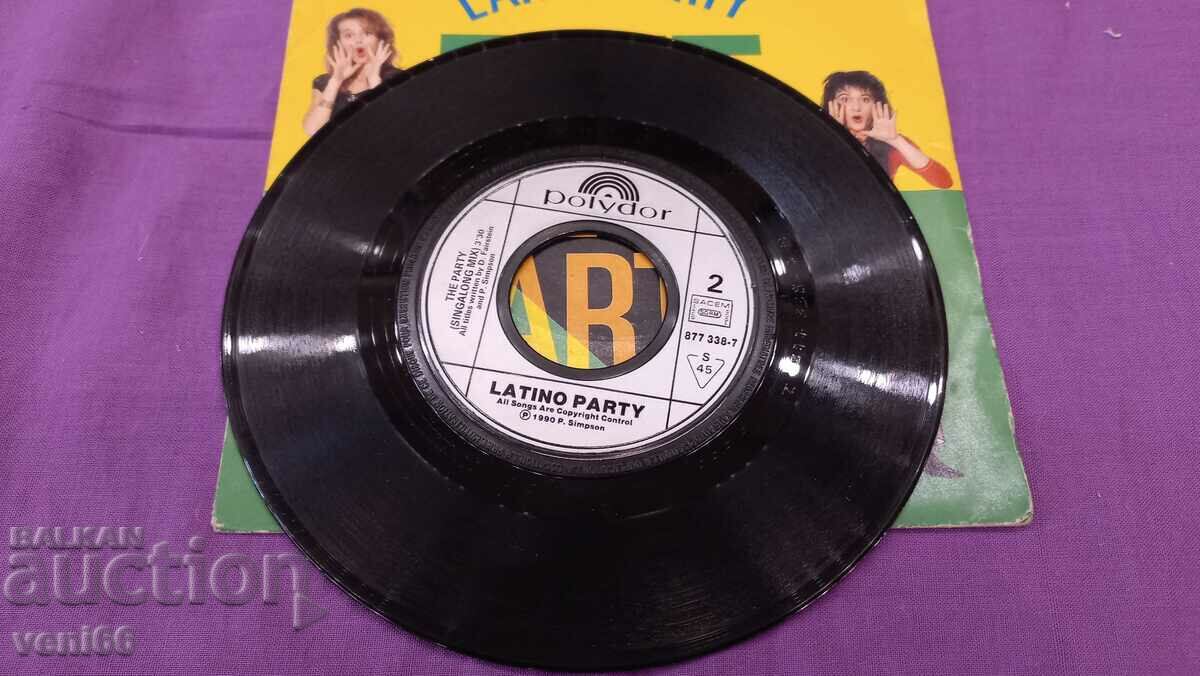 Gramophone record - small format Latino party with price 1.50 BGN | € 0.77 Gramophone record - small format Latino party with price 1.50 BGN | € 0.77