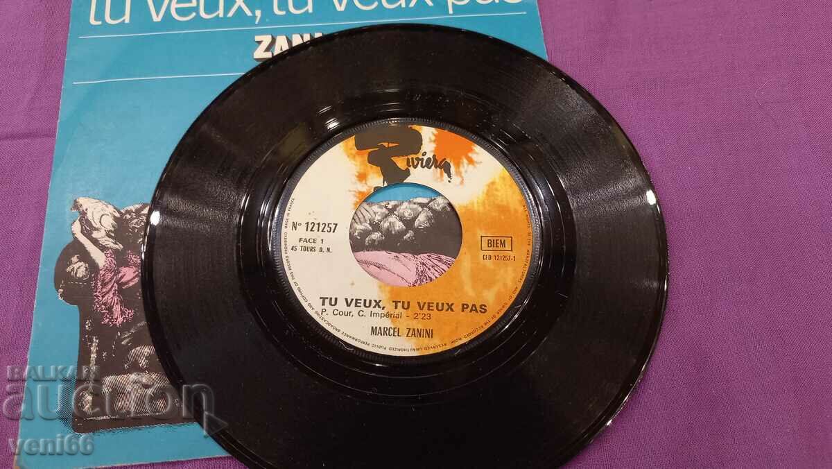 Gramophone record - small format Zanini with price 1.50 BGN | € 0.77 Gramophone record - small format Zanini with price 1.50 BGN | € 0.77