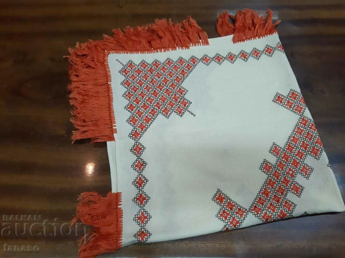 Παλιό χειροποίητο καρό τραπεζομάντιλο (15.4) - 7