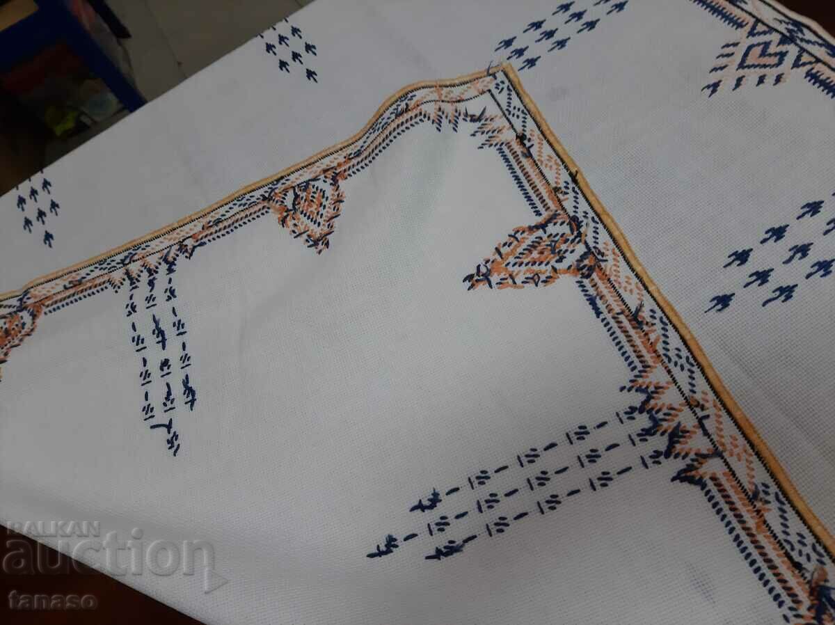 Old hand-embroidered plaid tablecloth(15.4) - 6 Old hand-embroidered plaid tablecloth(15.4) - 6