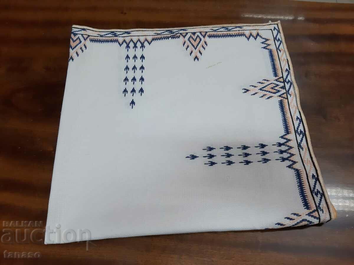 Old hand-embroidered plaid tablecloth(15.4) - 7 Old hand-embroidered plaid tablecloth(15.4) - 7